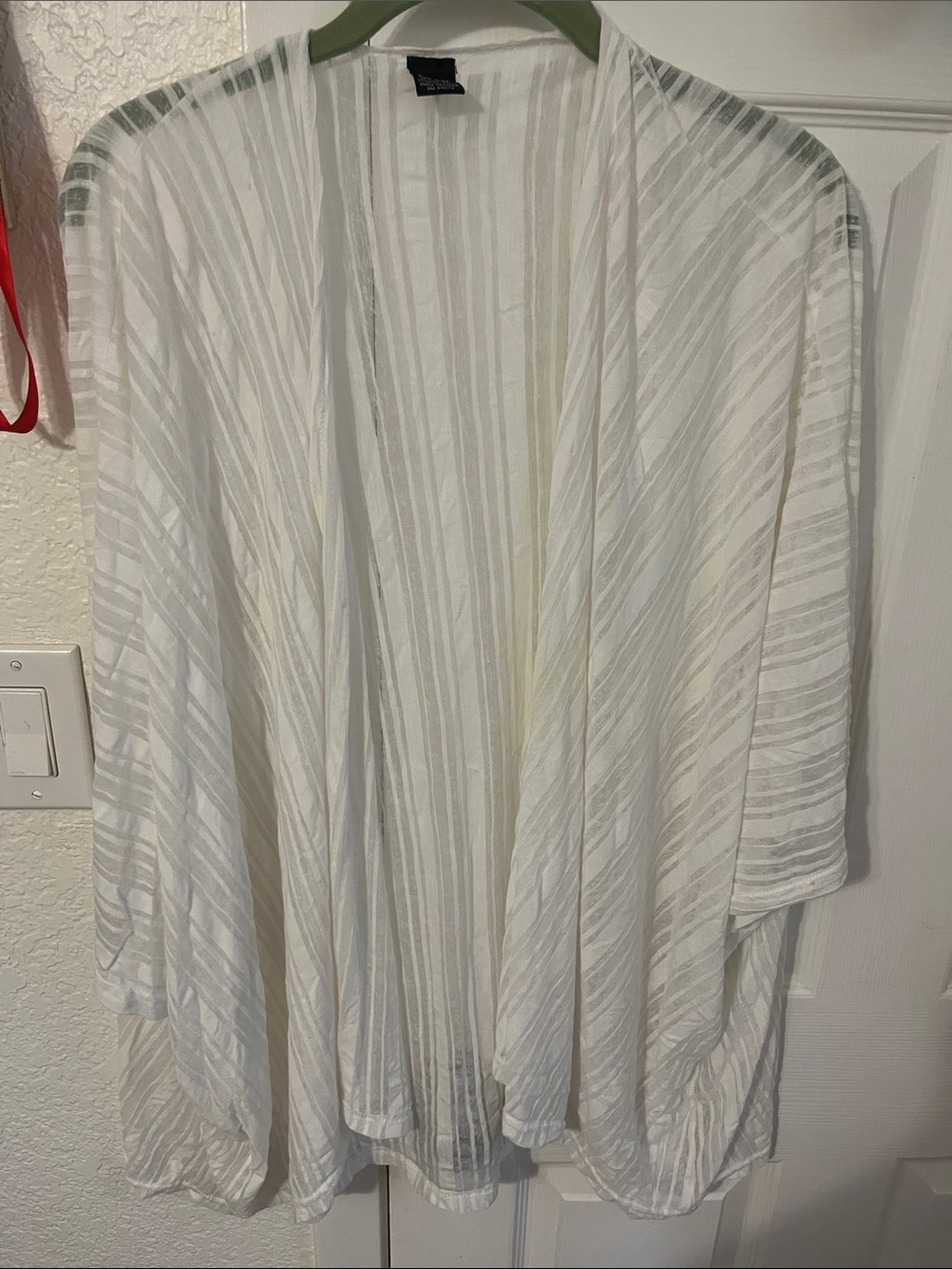 White Open-Front Lightweight Women's Cardigan Jacket